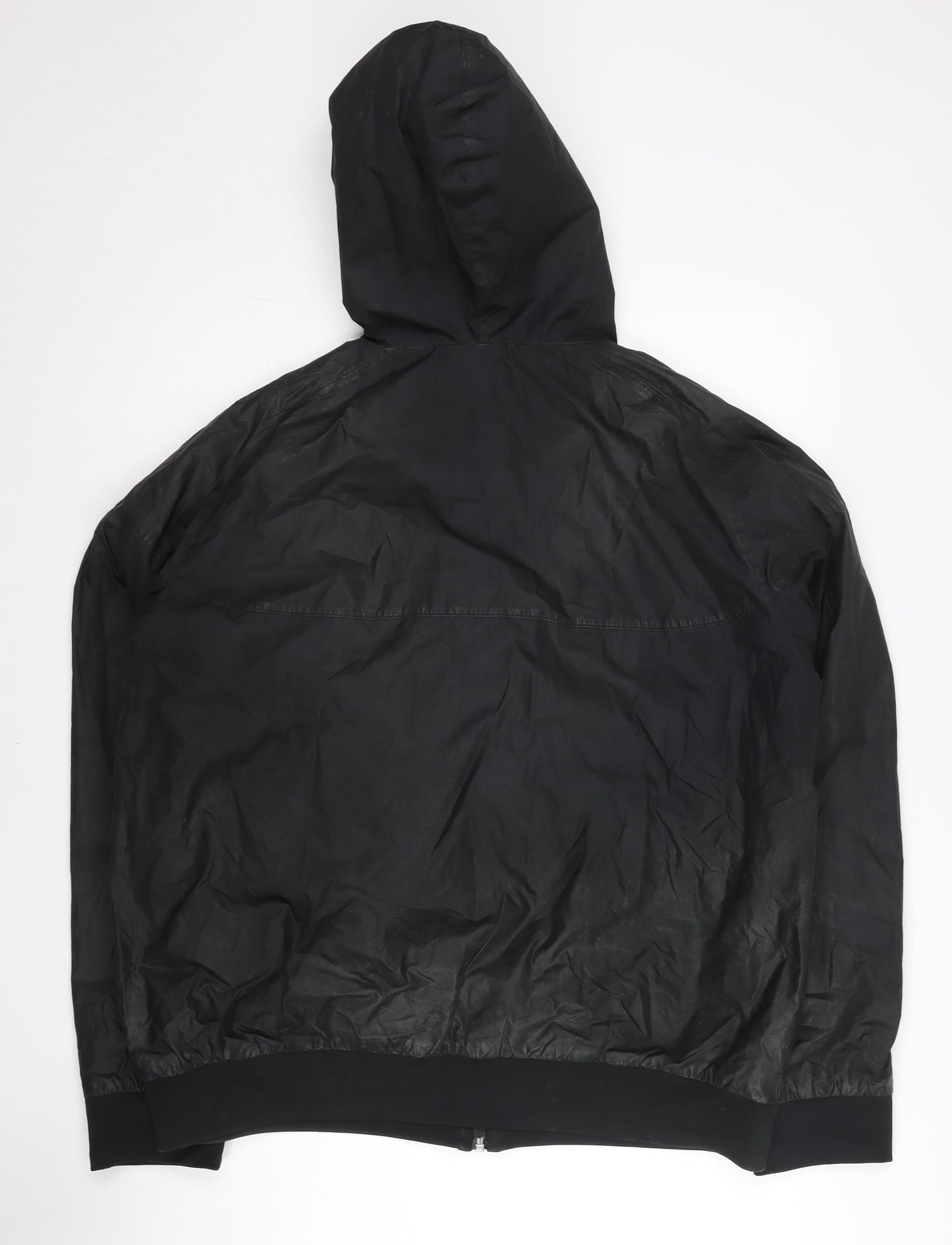 Mens UK Size L Nike Black Windbreaker Coat