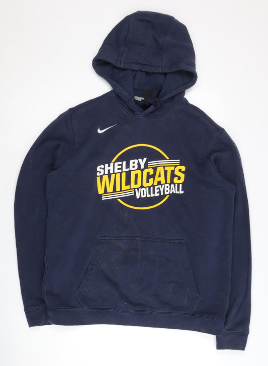 Mens UK Size M Nike Blue Pullover Hoodie