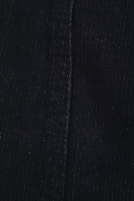 New Look Women Black Corduroy Jacket S Collared Lined Casual