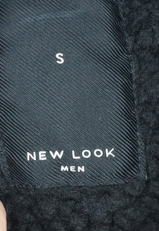 New Look Women Black Corduroy Jacket S Collared Lined Casual