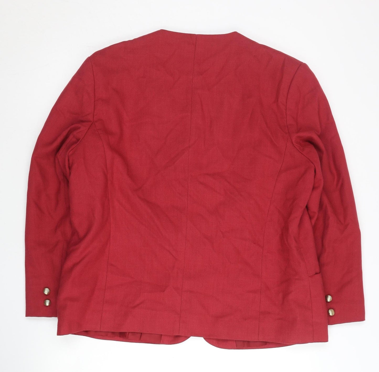 St. Bernard Womens Red Size 20 Regular Fit Single Breasted Blazer