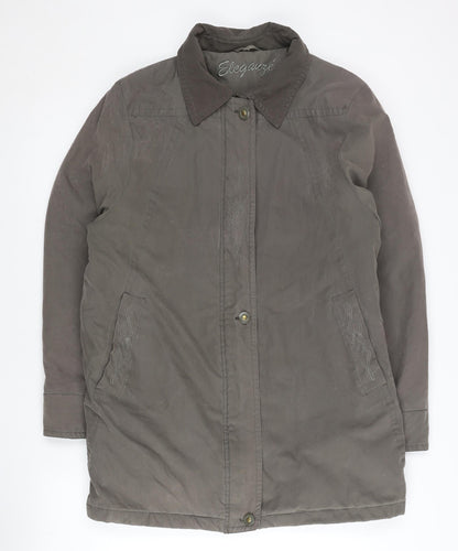 Womens UK Size 14 Eleganzé Brown Overcoat
