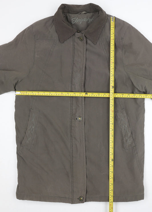 Womens UK Size 14 Eleganzé Brown Overcoat