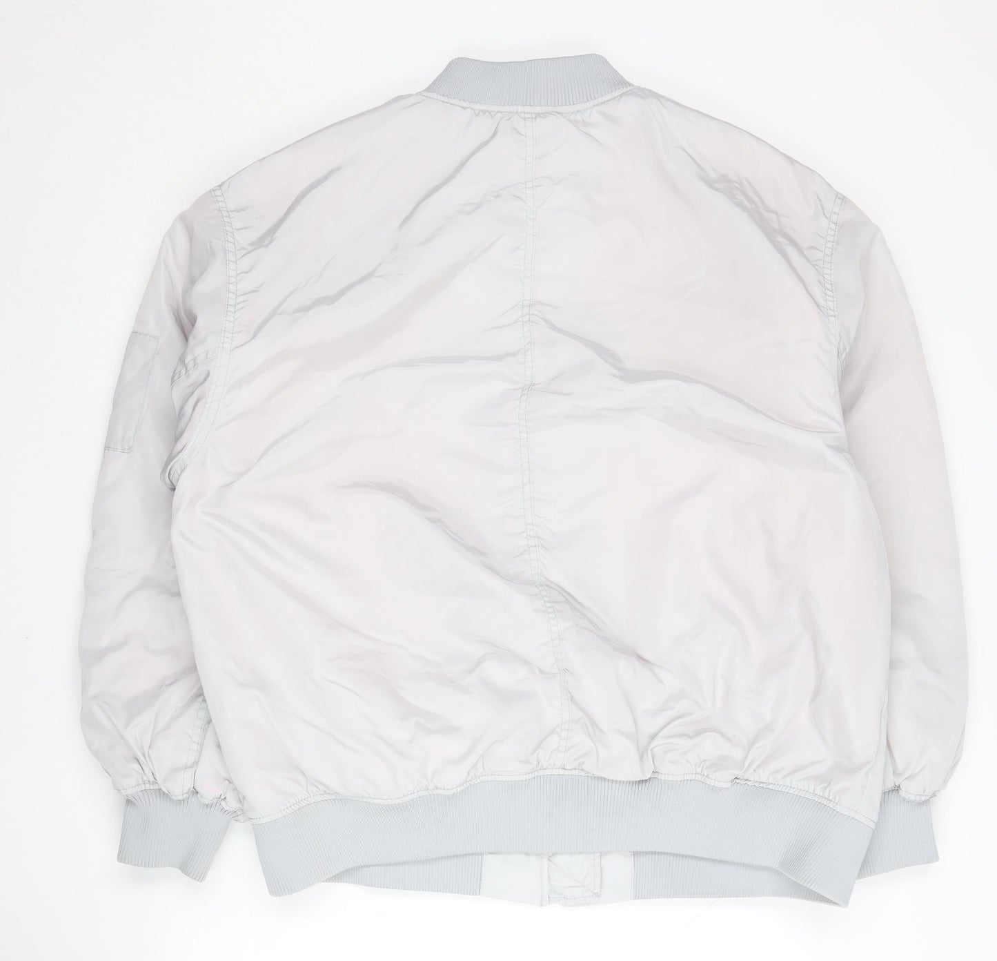 Womens UK Size 12 H&M Grey Bomber Jacket