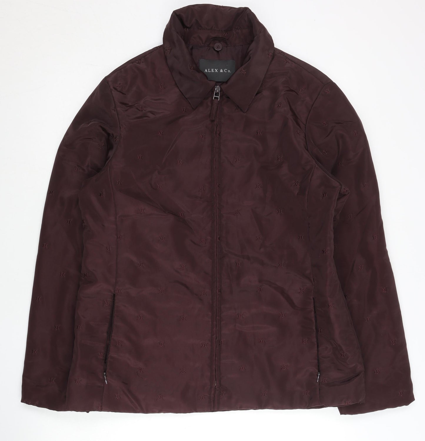 Alex & Co. Womens Brown Polyester Short Jacket Size 10