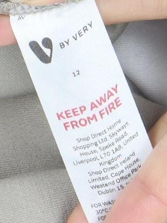 Very Women’s Beige Collared Zip Jumpsuit Size 12 Long Sleeve