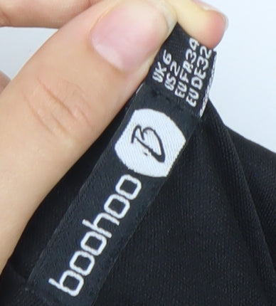 Boohoo Womens Black Size 6 Sequin Strappy Bodycon Party Dress