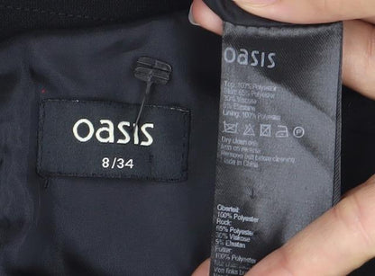 Oasis Women’s Black White Striped Sheath Dress Size 8 Sleeveless