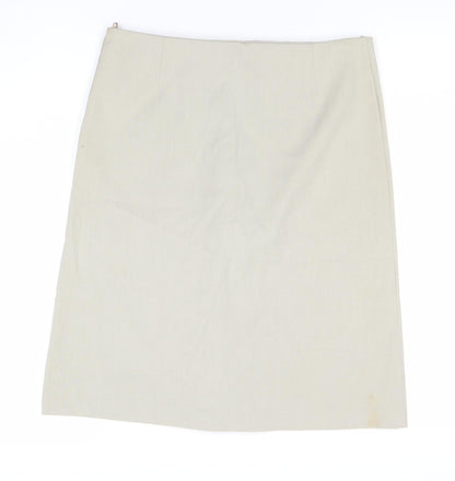 GIANT Womens Beige Pencil Skirt M Knee Length Workwear Zip