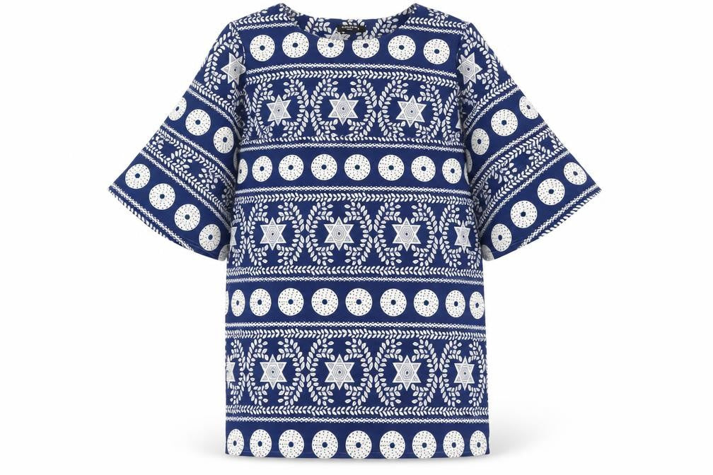 Collection London Women’s Blue Geometric Shift Dress Size 18