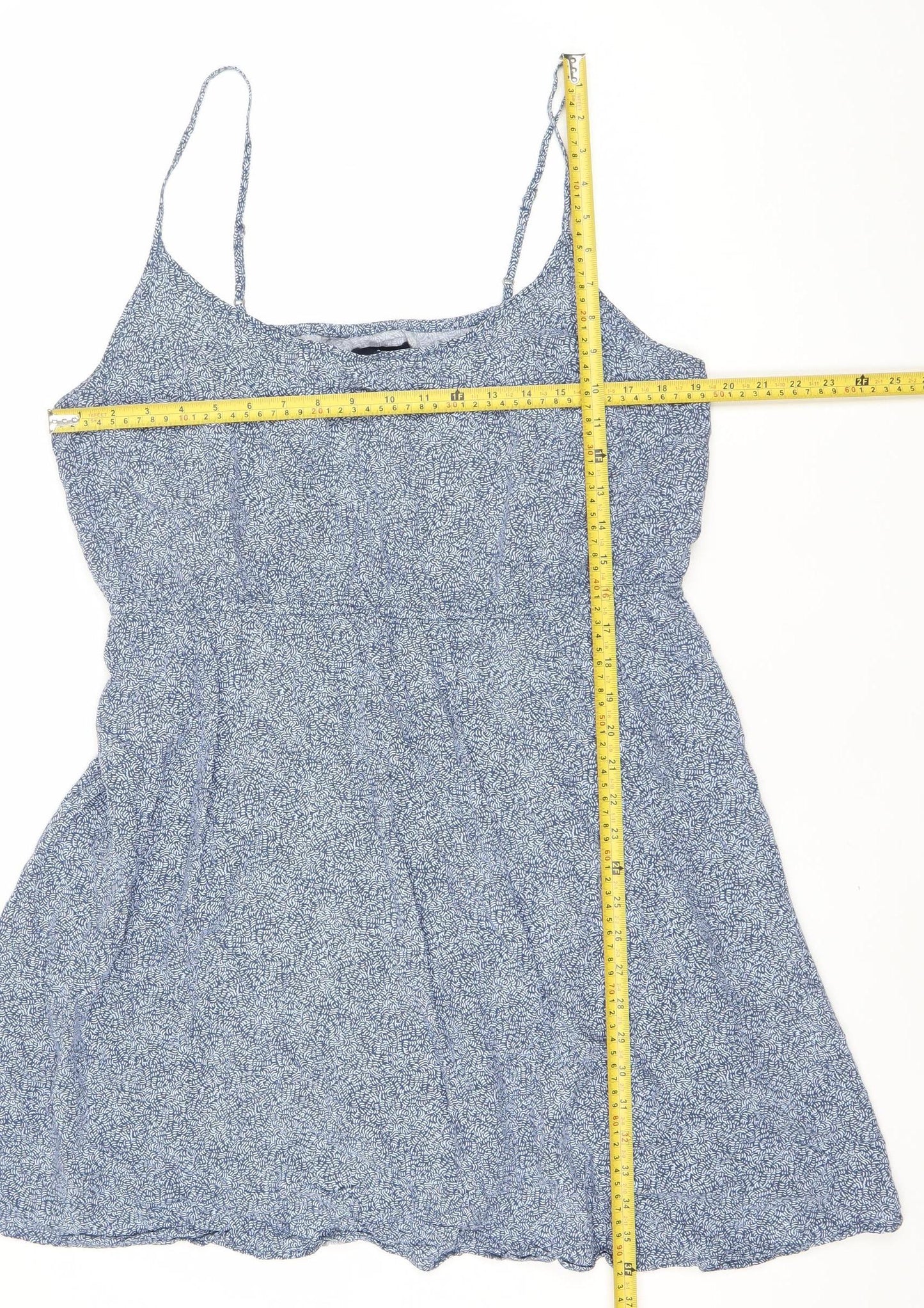 Gap Womens Blue Floral Slip Dress Size 18 Rayon Sleeveless Summer Wear