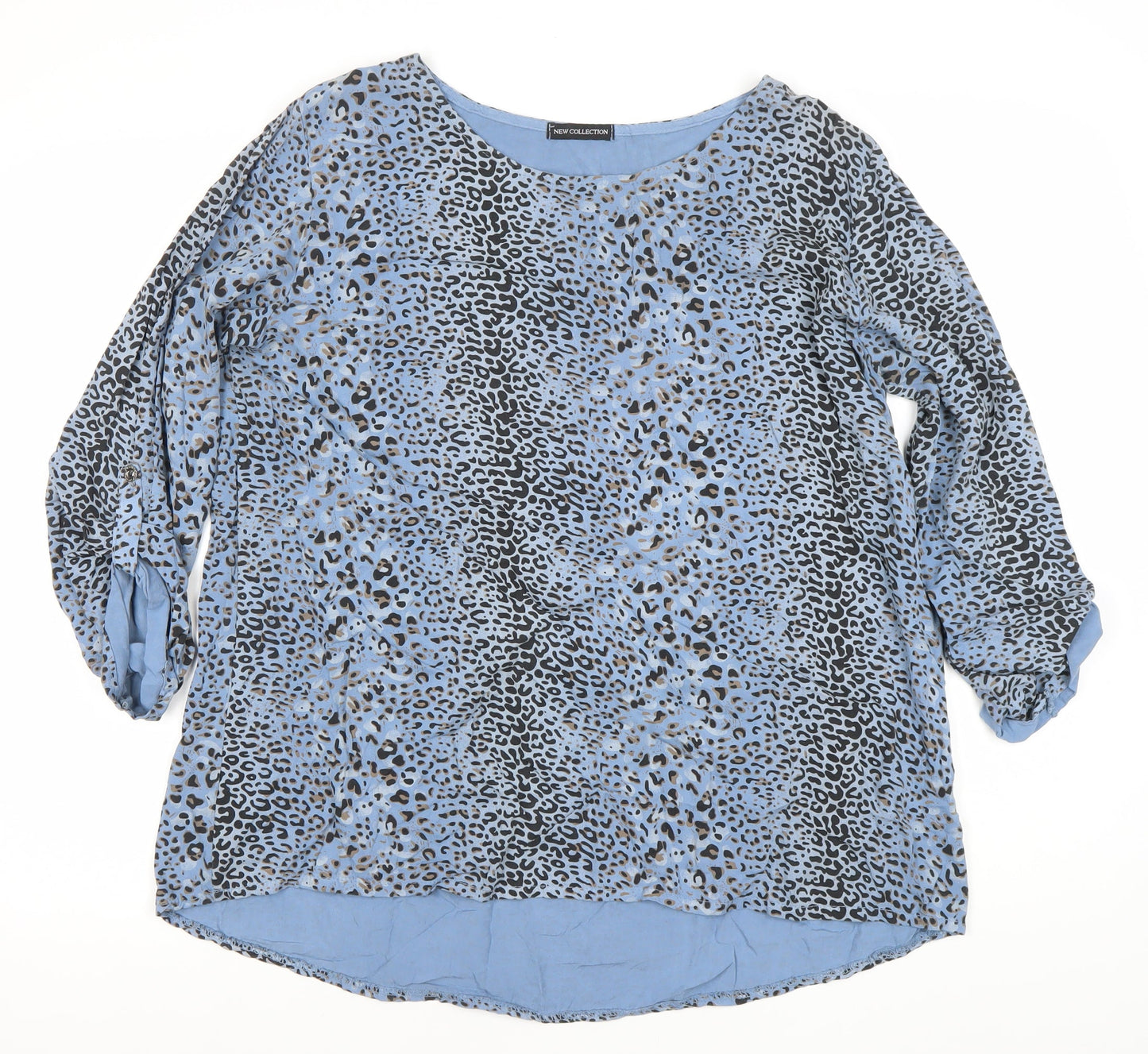 Womens UK Size 8 New Collection Blue Tunic Blouse