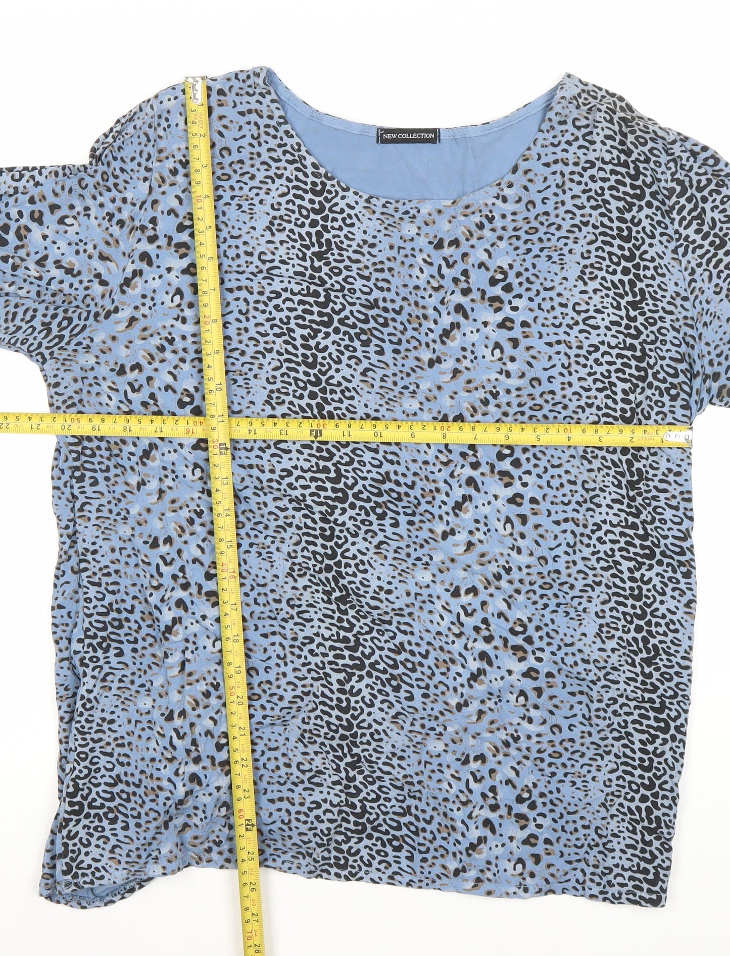 Womens UK Size 8 New Collection Blue Tunic Blouse