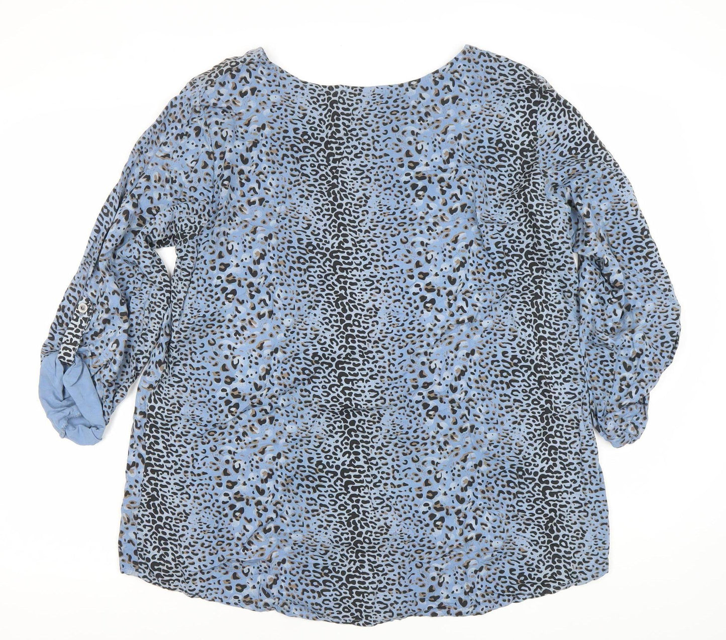 Womens UK Size 8 New Collection Blue Tunic Blouse