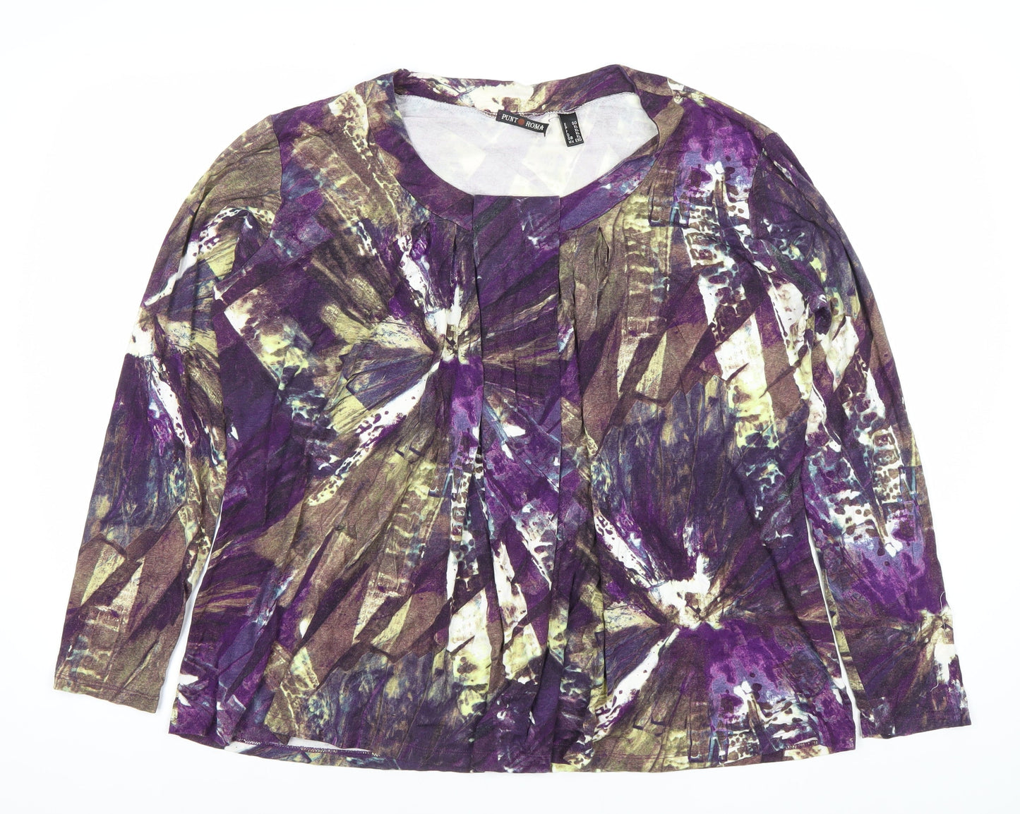 Womens UK Size XL Punt Roma Multicoloured Tunic Blouse