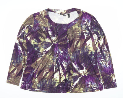 Womens UK Size XL Punt Roma Multicoloured Tunic Blouse