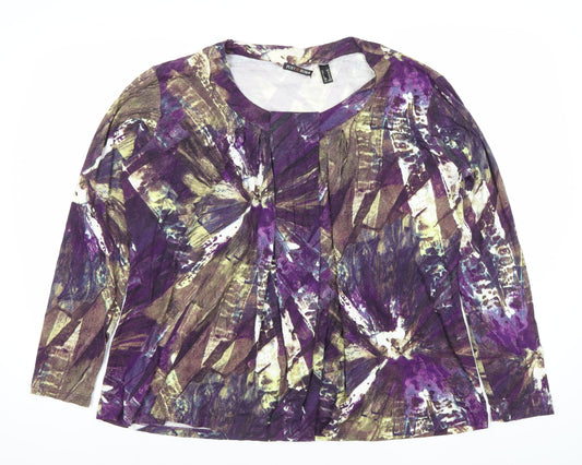 Womens UK Size XL Punt Roma Multicoloured Tunic Blouse