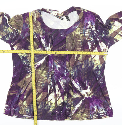 Womens UK Size XL Punt Roma Multicoloured Tunic Blouse
