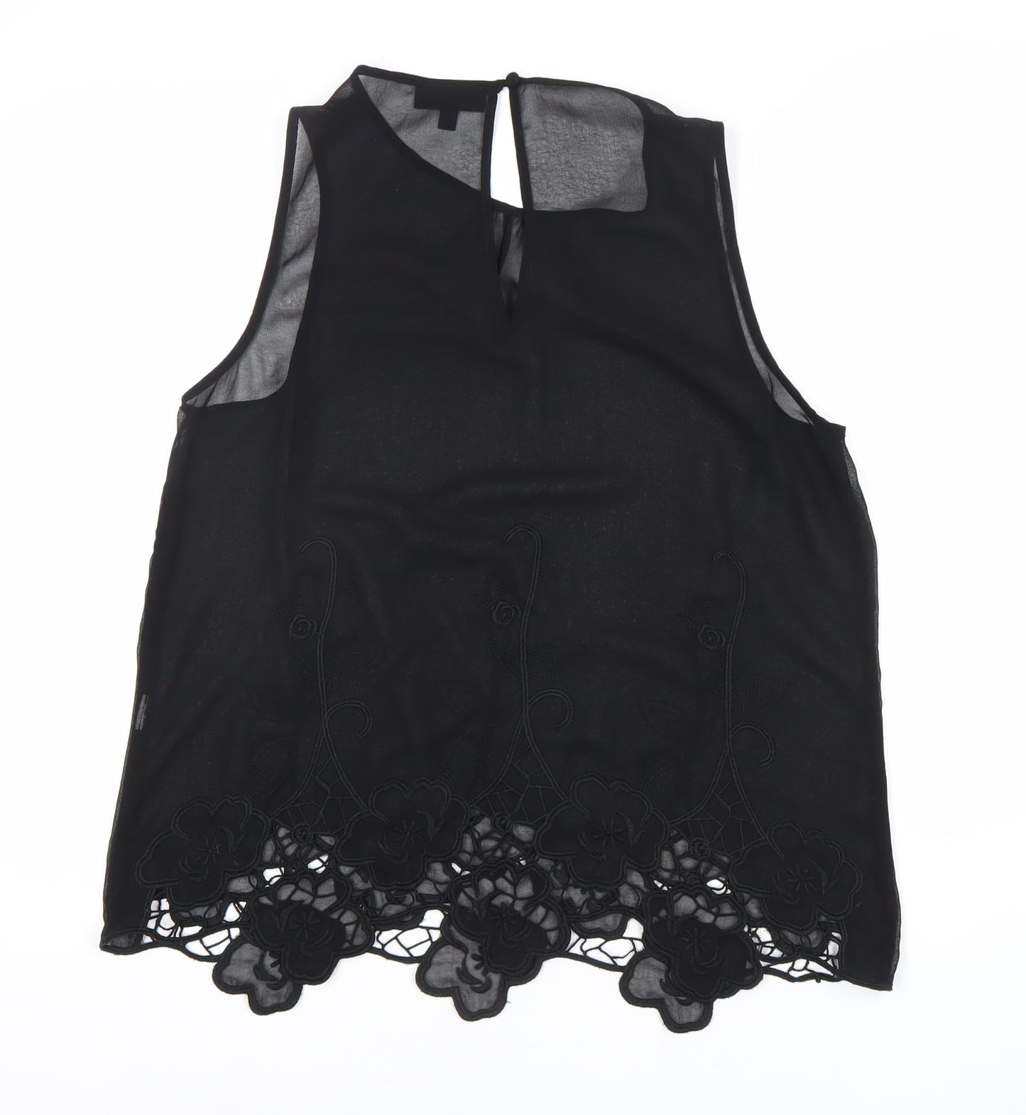 Womens UK Size 12 Warehouse Black Camisole Blouse