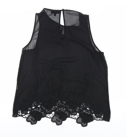Womens UK Size 12 Warehouse Black Camisole Blouse