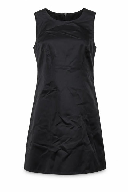 D'Arc Paris Womens Black Shift Dress Size 12 Knee Length Sleeveless