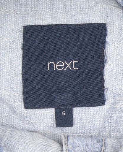 Next Women’s Blue Chambray Shirt Dress Size 6 Long Sleeve Casual