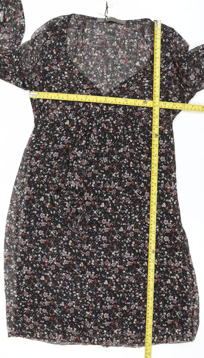 Zara Basic Women’s Multicoloured Floral Shift Dress Size S