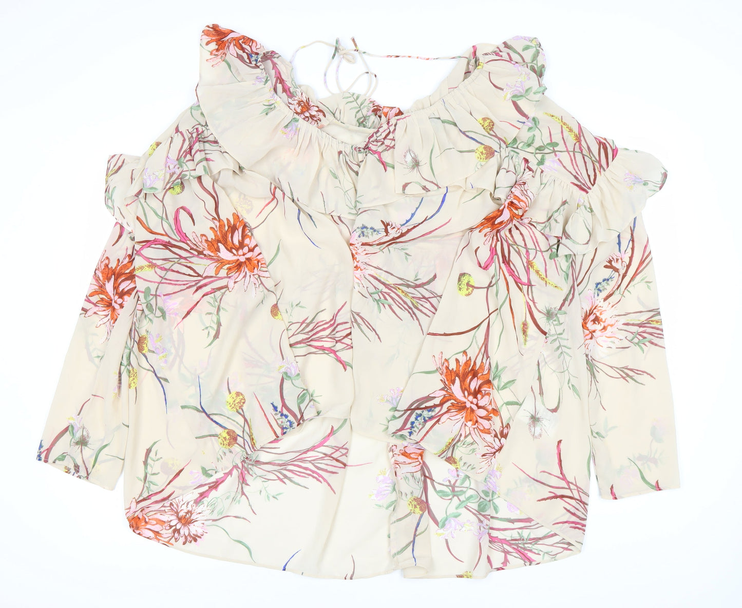 Womens UK Size 10 H&M Multicoloured Tunic Blouse