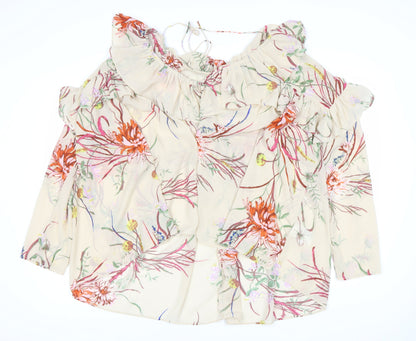 Womens UK Size 10 H&M Multicoloured Tunic Blouse