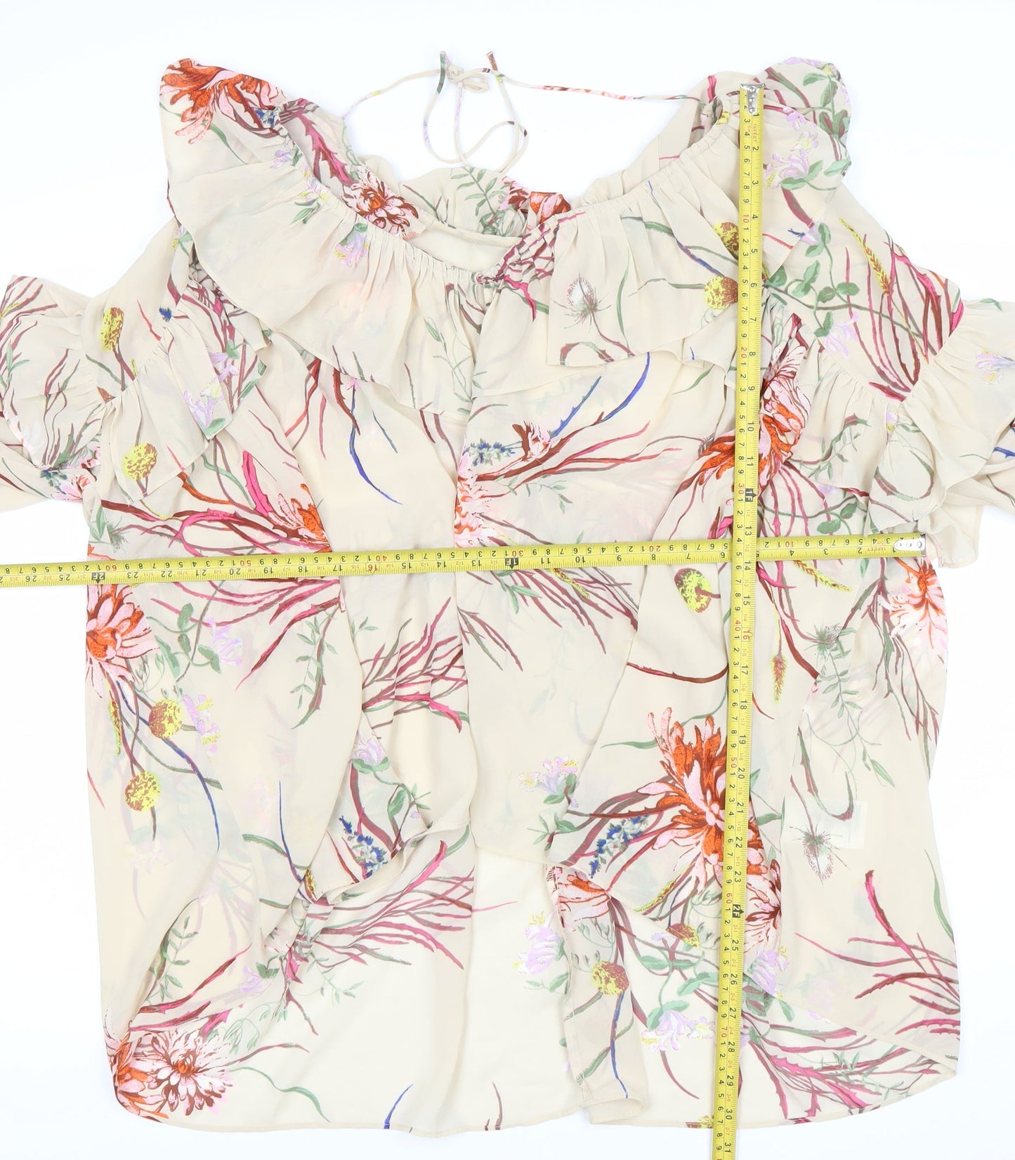 Womens UK Size 10 H&M Multicoloured Tunic Blouse