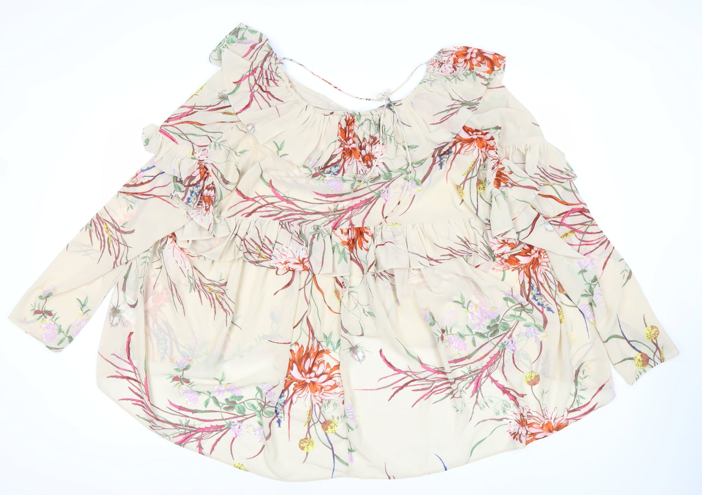 Womens UK Size 10 H&M Multicoloured Tunic Blouse