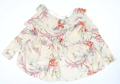 Womens UK Size 10 H&M Multicoloured Tunic Blouse