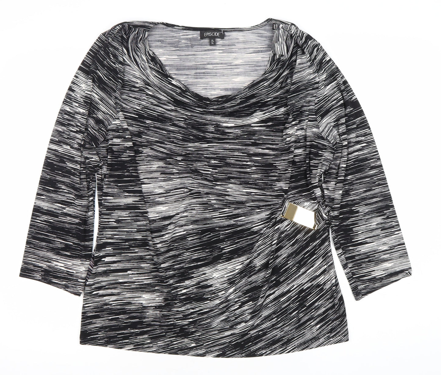 Womens UK Size XL Episode Black Basic Blouse