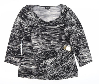 Womens UK Size XL Episode Black Basic Blouse