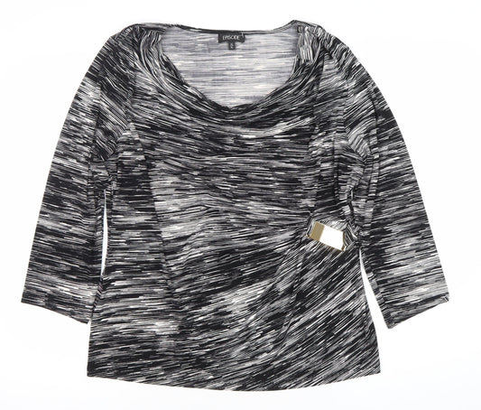 Womens UK Size XL Episode Black Basic Blouse
