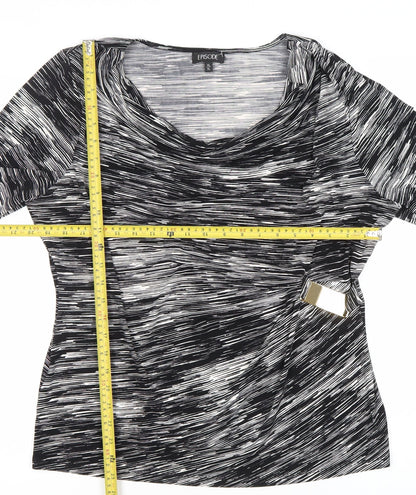 Womens UK Size XL Episode Black Basic Blouse