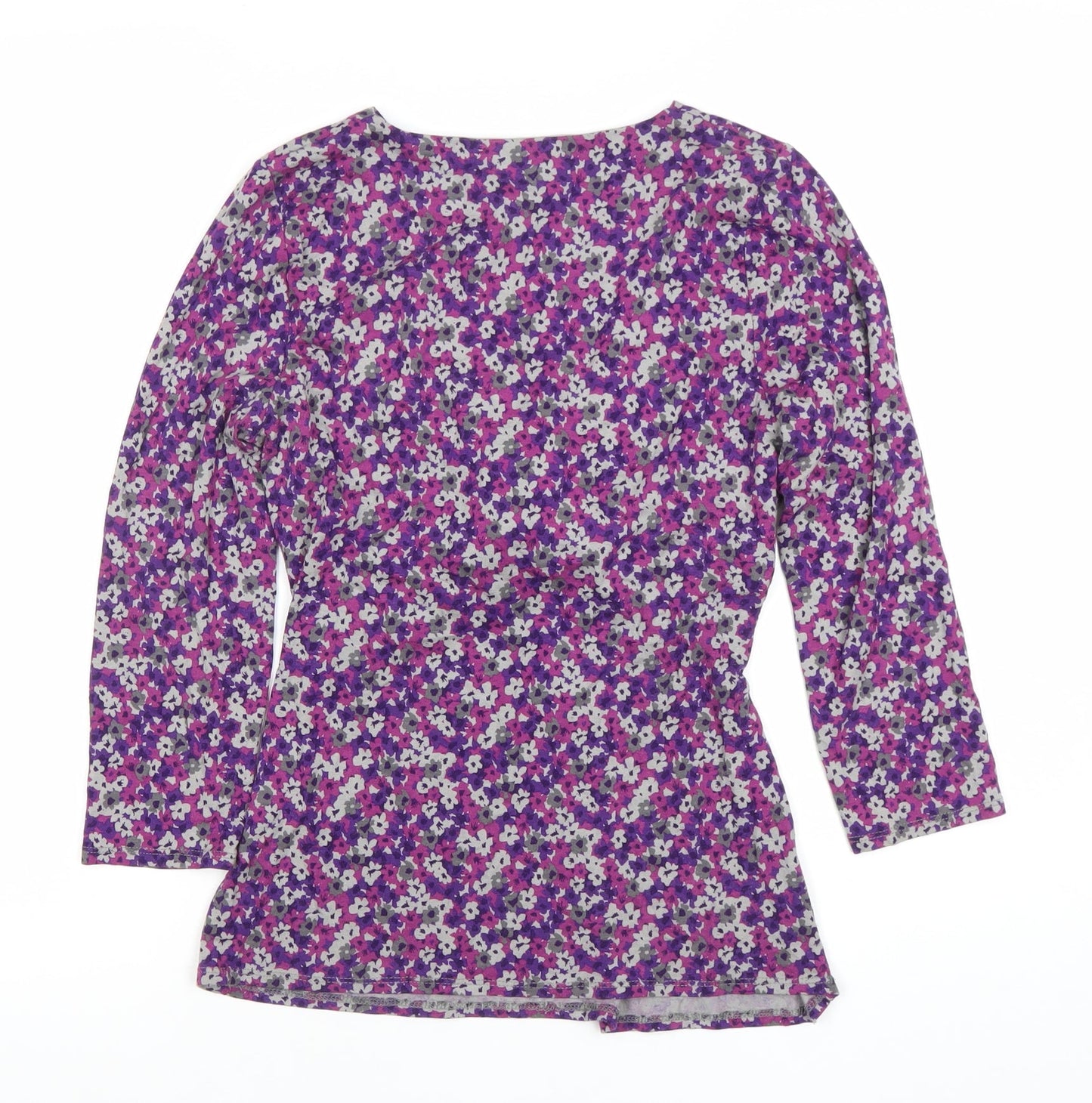 EAST Womens Multicoloured Floral Wrap Blouse Size 10 Viscose