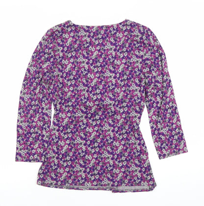 EAST Womens Multicoloured Floral Wrap Blouse Size 10 Viscose