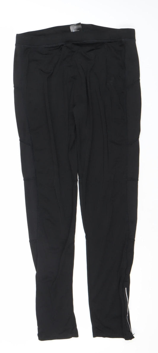 Karrimor Womens Black 2XL Running Leggings Reflective Zip Gym Trousers