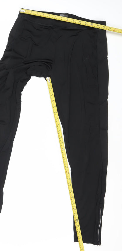 Karrimor Womens Black 2XL Running Leggings Reflective Zip Gym Trousers