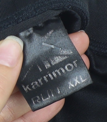 Karrimor Womens Black 2XL Running Leggings Reflective Zip Gym Trousers