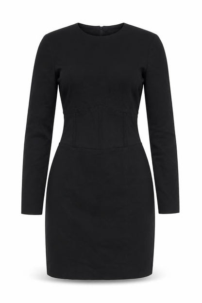 Zara Women’s Black Bodycon Short Dress Size 8 Long Sleeve Partywear