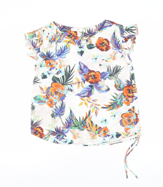 Womens UK Size 10 MNG Multicoloured Tunic Blouse