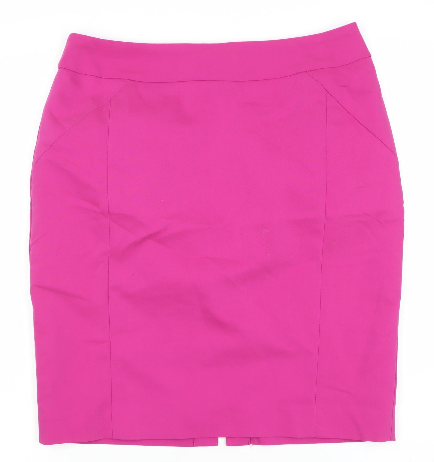 H&M Women’s Pink Cotton Pencil Skirt Size 12 Workwear Knee Length