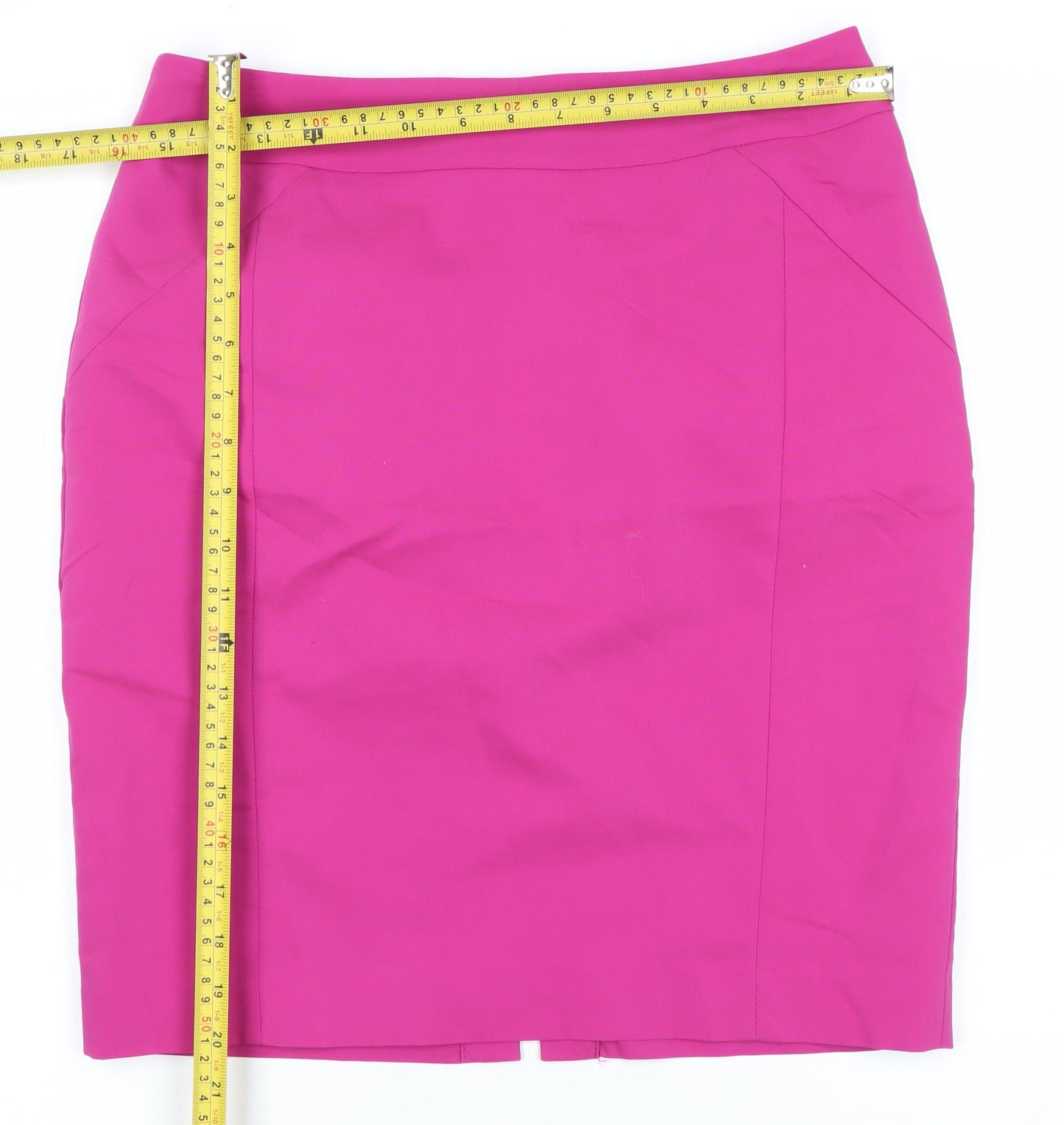 H&M Women’s Pink Cotton Pencil Skirt Size 12 Workwear Knee Length