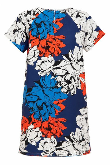 Damart Womens Multicoloured Floral Shift Dress Size 12 Knee Length