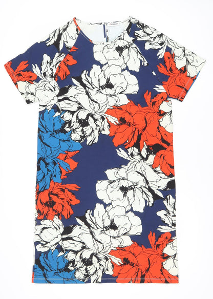 Damart Womens Multicoloured Floral Shift Dress Size 12 Knee Length