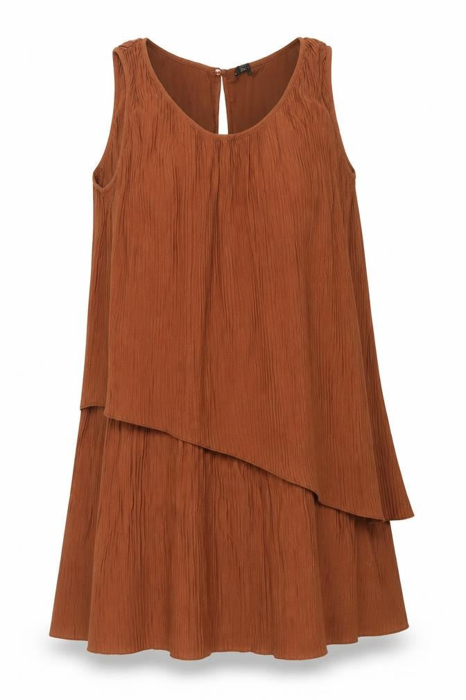 Next Women Brown Size 8 Asymmetric Sleeveless Dress