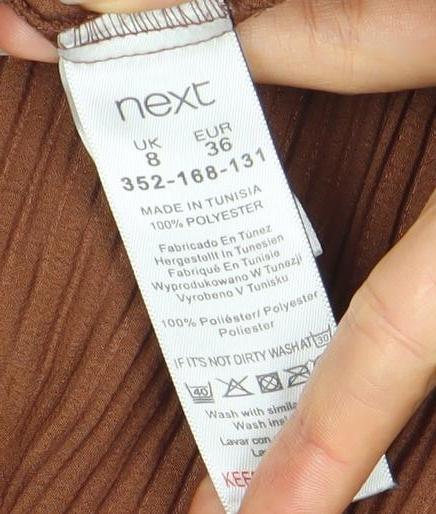 Next Women Brown Size 8 Asymmetric Sleeveless Dress