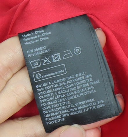 H&M Women’s Red Lace Pencil Skirt Size 8 Knee Length Elegant